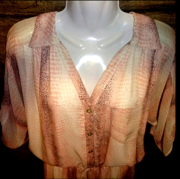 Kaya Di Koko Dress Size M Pink Snakeskin NWOT - Picture 8 of 16